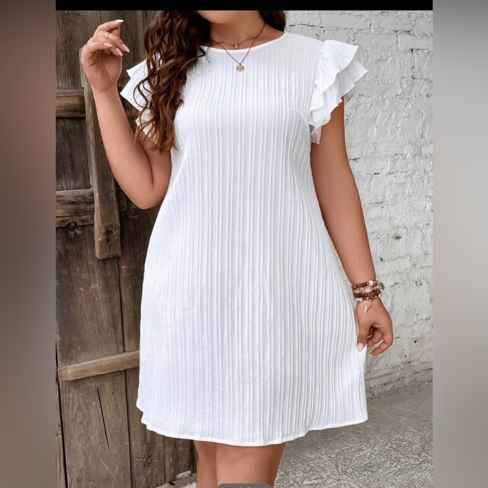 SHEIN Frenchy Plus Ruffle Trim Dress